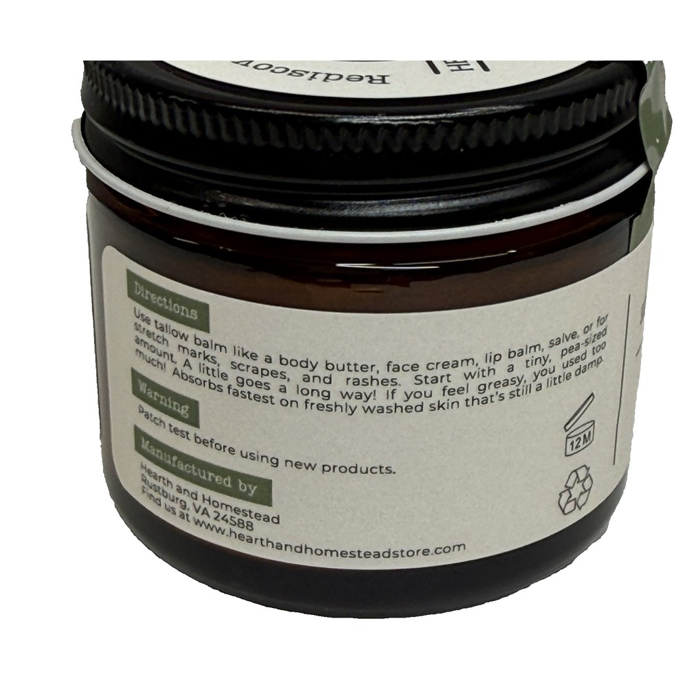 Handmade Whipped Tallow Balm, (Unscented/Herb-Infused) Organic Body Butter 1.3oz - Picture 7 of 7
